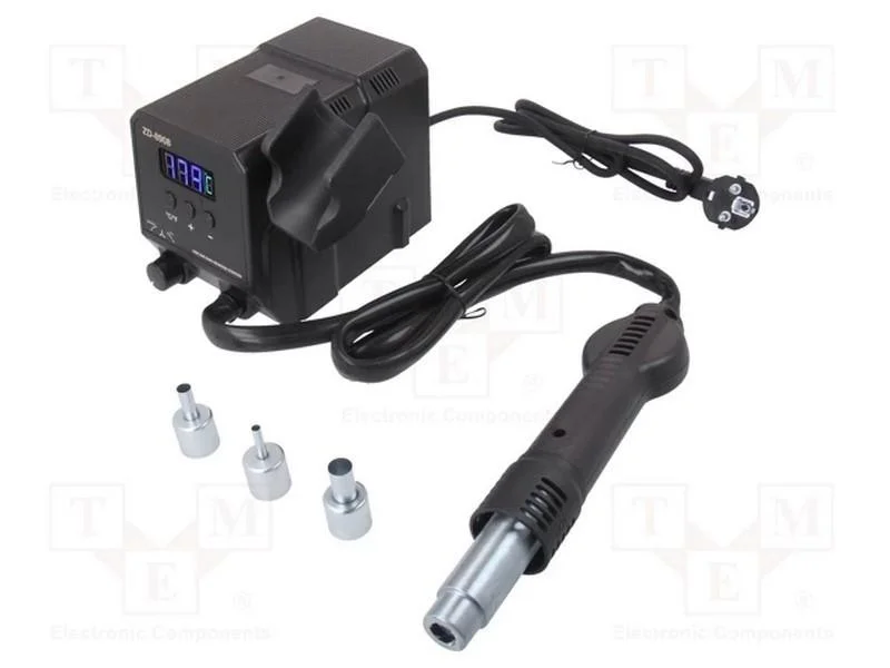 Estação com Ar Quente, Digital,Teclas, 300w, 100÷500c, Ficha: Eu