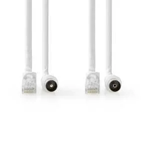 Coaxial Y Cable Cat6 Combi  Iec (Coaxial) Macho /.