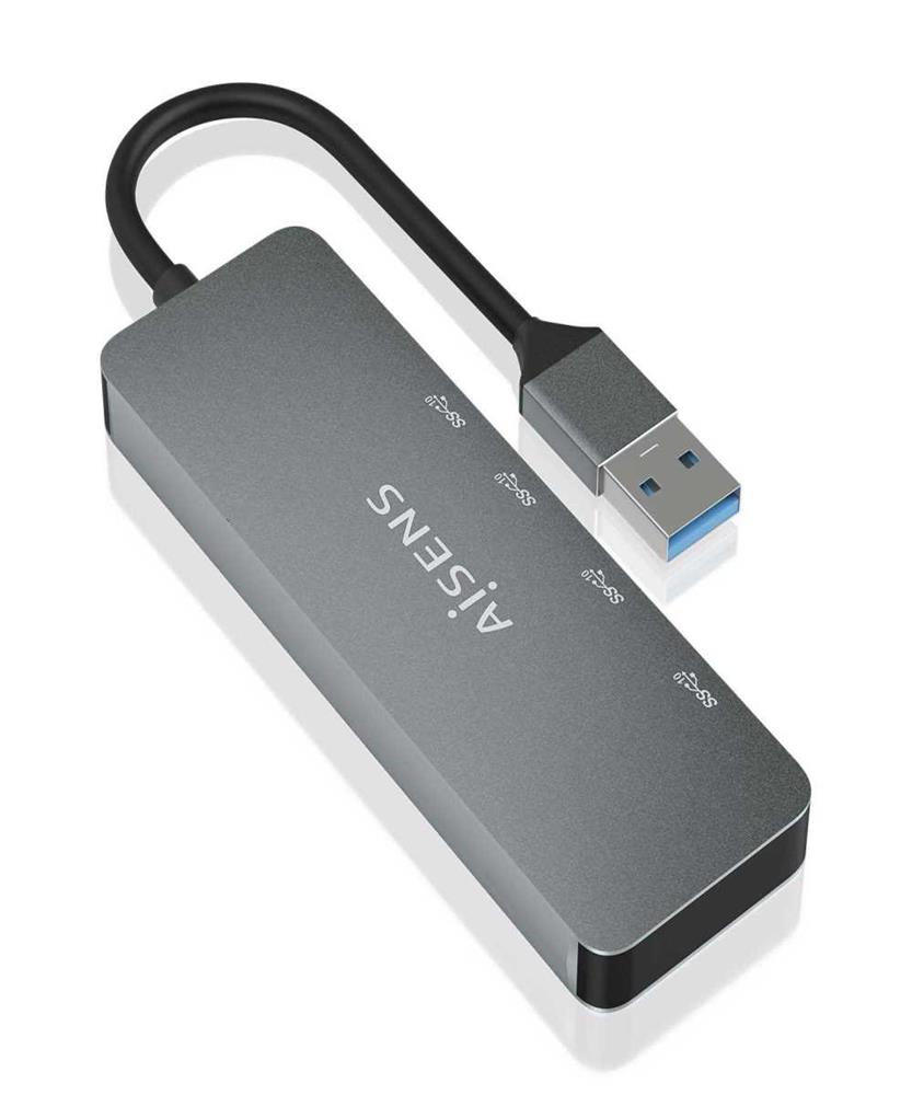 Hub Usb 3.2 Aisens A106-0696/ 2xusb/ 2xusb Tipo-C/ Gris