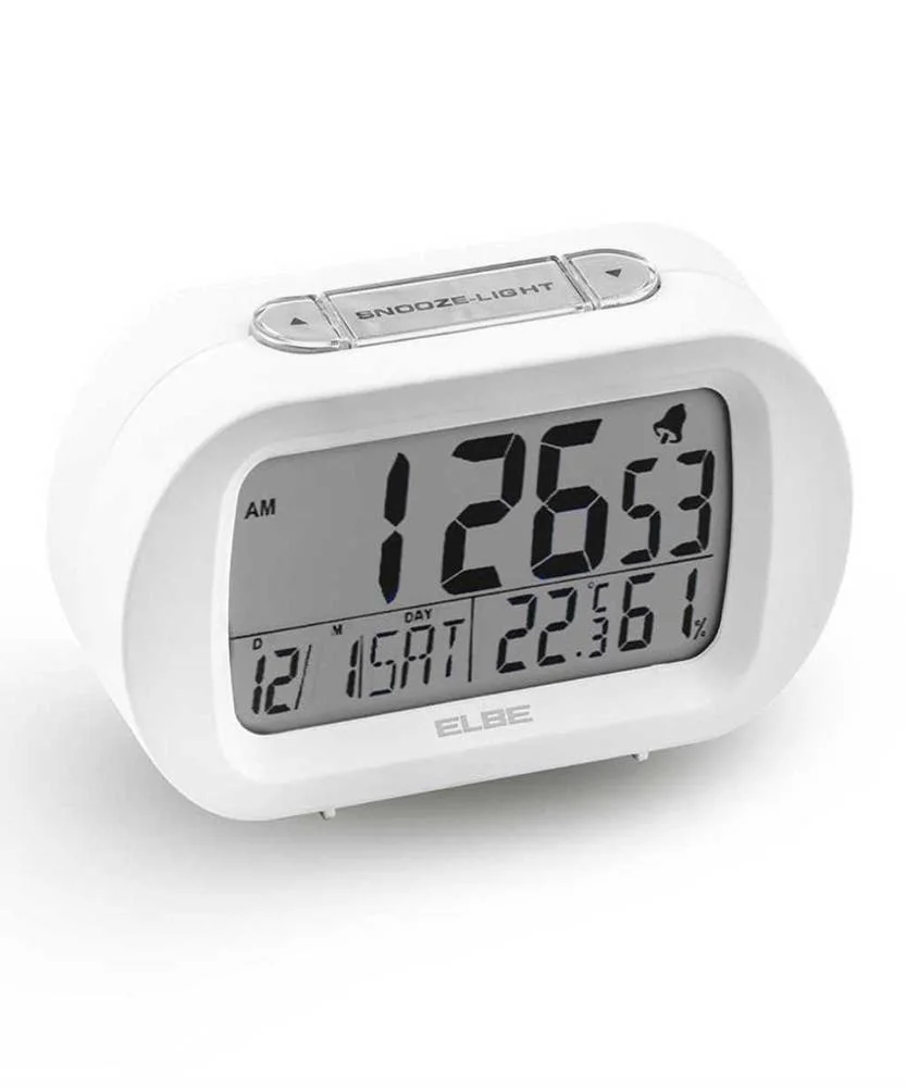 ELBE RD-009-B DESPERTADOR RELÓGIO DIGITAL BRANCO