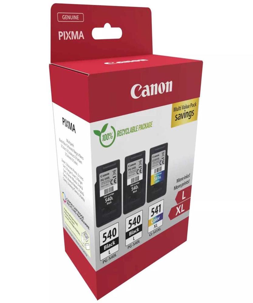 Tinteiro de Tinta Original Canon Pg-540lx2/Cl-541xl Preto/Ciano/Magenta/Amarelo 