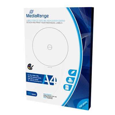 Mediarange Mrink132 Etiqueta Autocolante Branco 1.