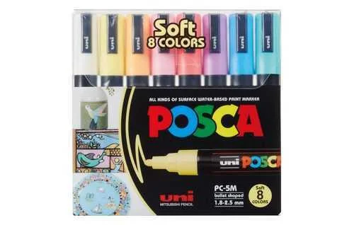 Posca Marker Uni Pc-5m 8er Etui Pastell