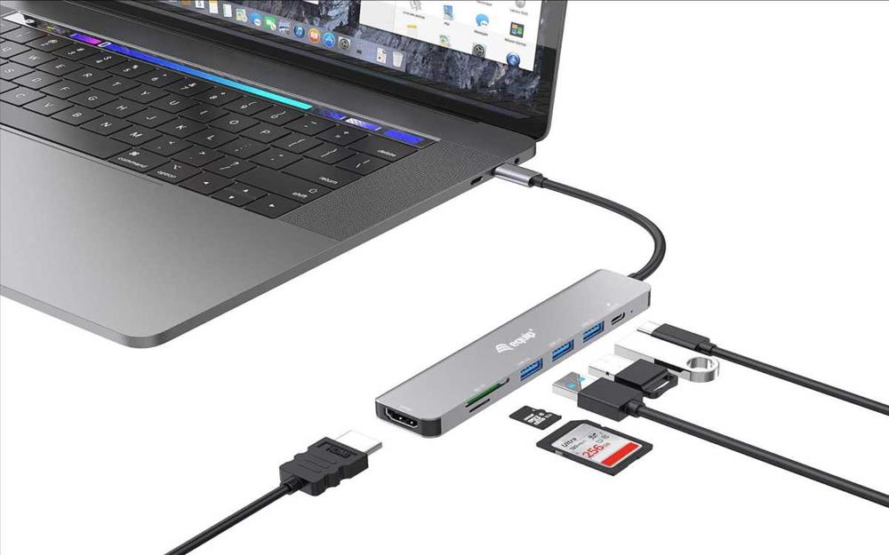 Equip Dock Usb-C->hdmi,3x Usb3.0, 100w Pd,Sd/Tf      Schwarz