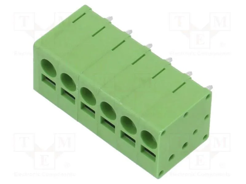 PCB bloco terminal, R. Contatos: 5mm, faixas: 6, .
