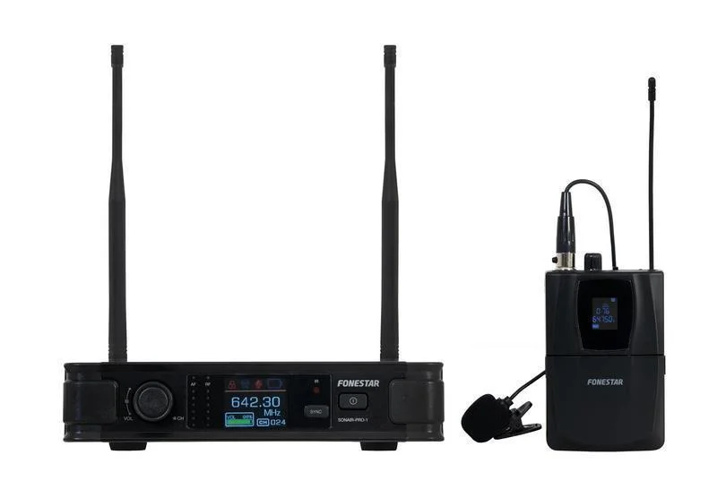 Central 2x Microfones Mão S/ Fios Uhf Diversity - Fonestar
