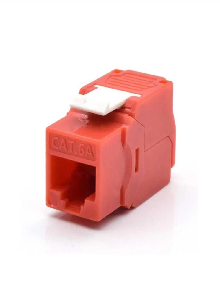 Presa Keystone Wp Cat.6a Utp, Toolless, Color Rojo