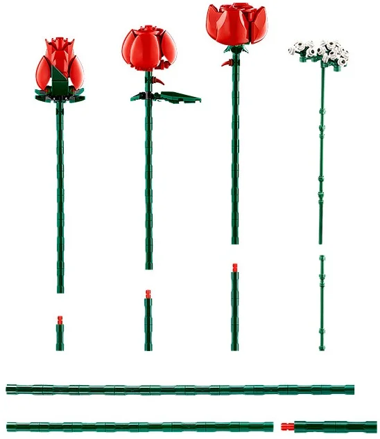 Lego Icons: Buquê de Rosas | Idades 18+ | 822 Peças | Item 10328