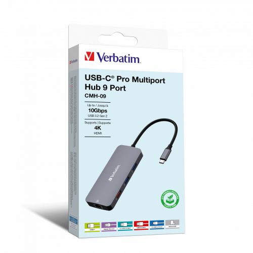 Verbatim Dock 4k Usb-C 1xhdmi 1xrj45 2xusb-C 3xusb3.2 Cardreader