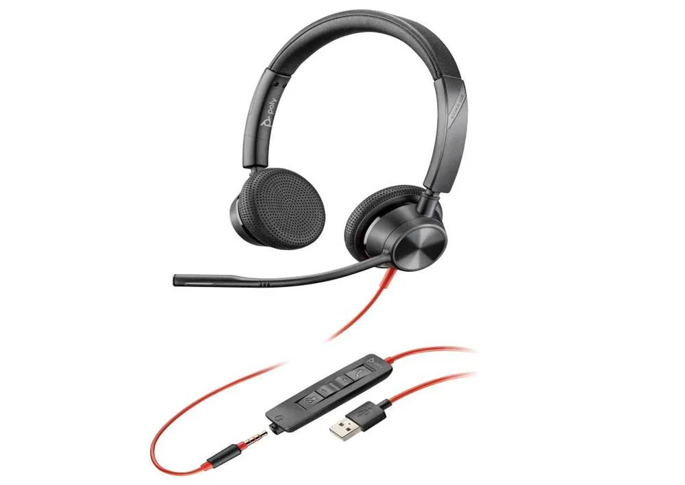 Poly Blackwire 3325 Auscultadores com Fios Fita D.
