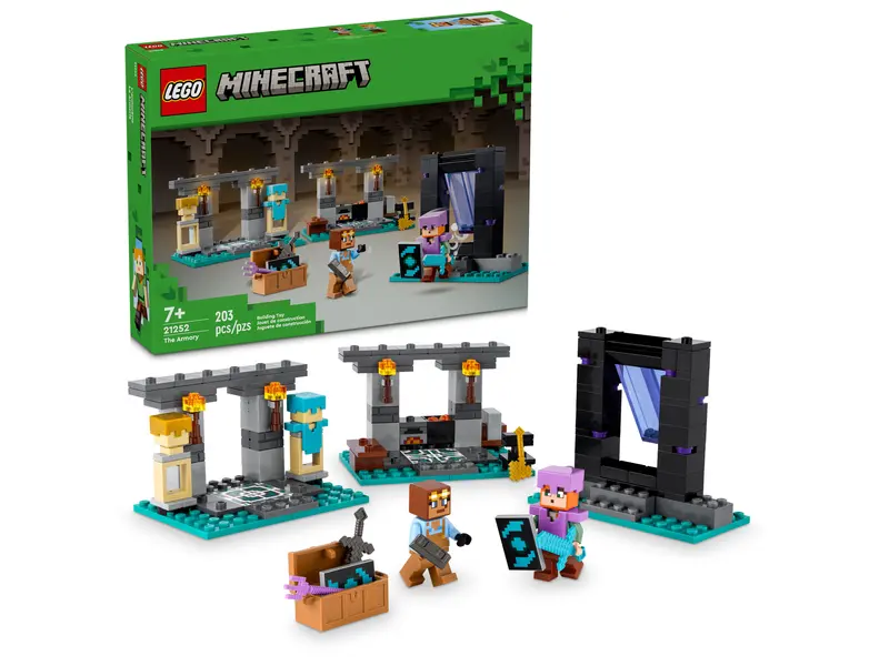 Lego Minecraft: o Depósito de Armas | Idades 7+ | 203 Peças | Item 21252