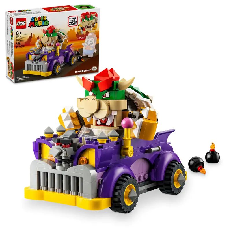 Lego Super Mario: Carro Monstruoso do Bowser  Set de Expansão | Idades 8+ | 458 Peças | Item 71431