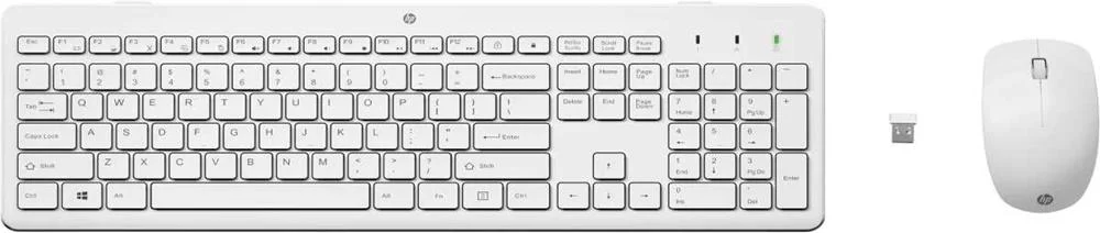 Teclado e Rato Hp 3l1f0AA Azerty Franc&ecirc;s Branco Preto 