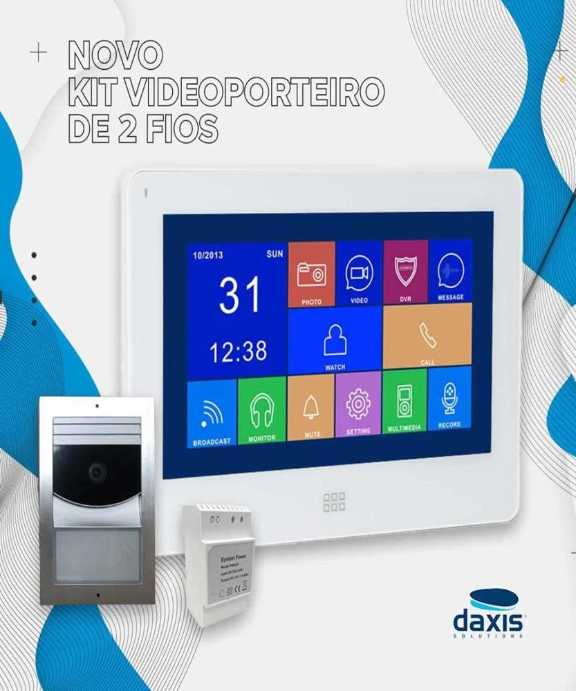 Kit Videoporteiro Smart Wifi 2 Fios Daxis