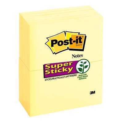 Post-It Super Sticky Notes, 3 In X 5 In, Canary Y.
