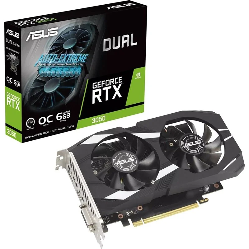 Asus Dual -Rtx3050-O6g Nvidia Geforce Rtx 3050 6 Gb Gddr6