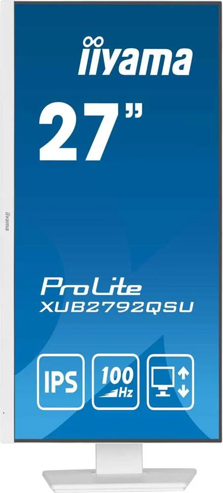 Monitor Prolite Ips LED 27" Xub2792qsu-W6 Wide Quad Hd Branco - Iiyama