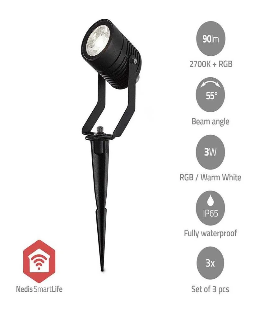Luz Exterior Smartlife  3 X 90 Lm  Zigbee 3.0  3 .