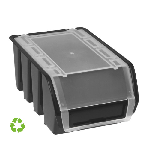 Gaveta Sostenible Con Tapa 0,9 Litros 16x11,5x7,5 Cm Negro Archivo 2000 Cp14900316c Ne