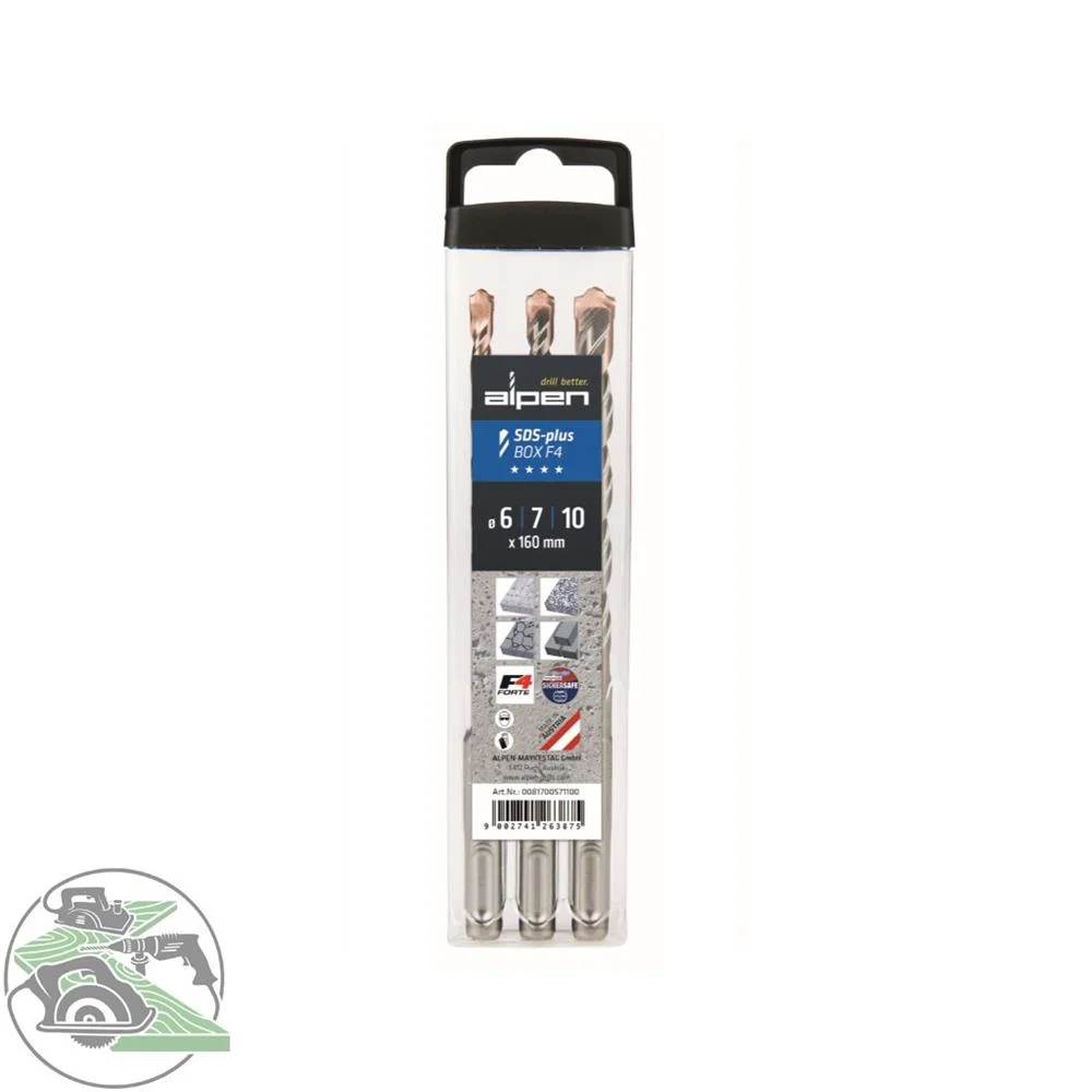 Alpen Sds+ F4 Box 3 Pcs. 6-7-10x 160