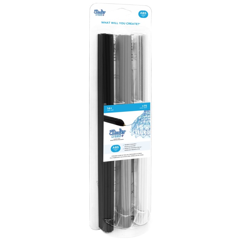 3doodler Filamento 250 Pcs Abs 3 Cores