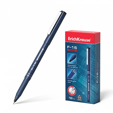 Caneta de Linha Fina Erichkrause F-15. Tinta C.