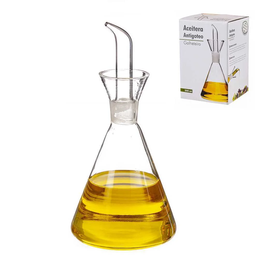 Galheteiro de Vidro Anti-Gotejamento 500ml Kozina