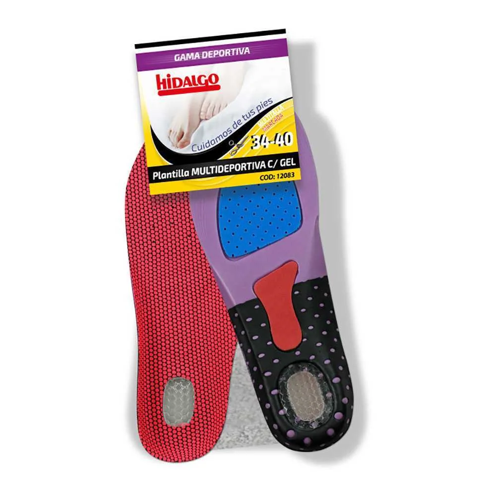 Palmilha para Cal&ccedil;ado Multidesportiva Gel T: 34-40 Hidalgo