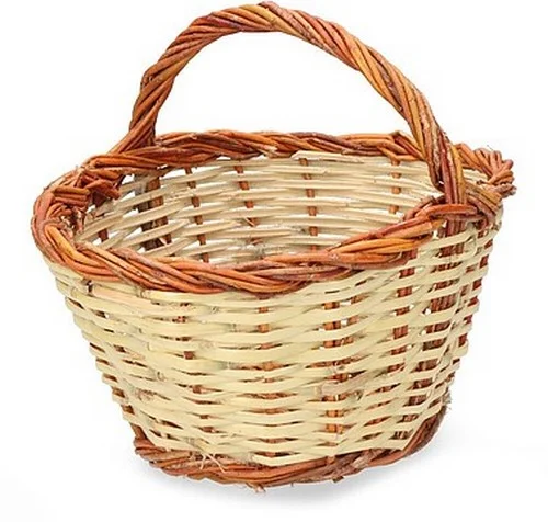 Cesto de Cana 30x22x15cm Altura Con Asa 23cm Edm