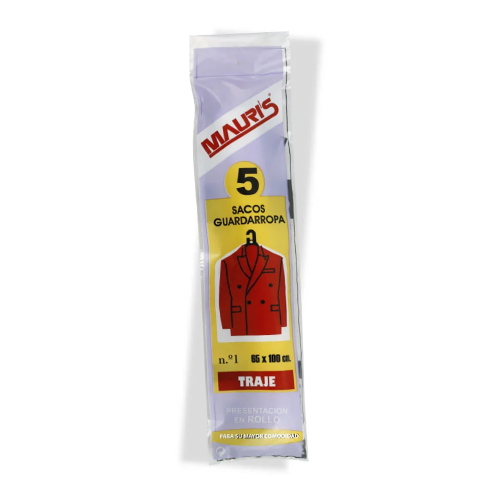 5 Sacos para Arrumação N2 Casacos Compridos 65x15.