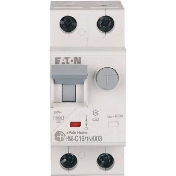 Hnb-C16/1n/003 C 16a/ 30ma/Ac Residual Current Circuit Breaker C 16a 1p+N 2m 30ma Ac 6ka