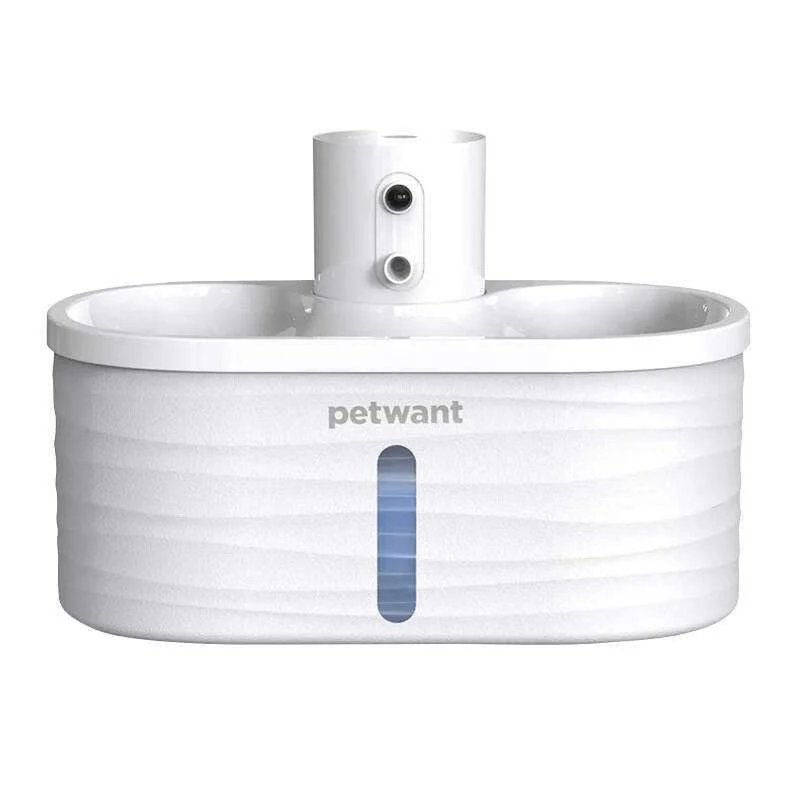 Fonte de água animais de estimação Petwant Branco