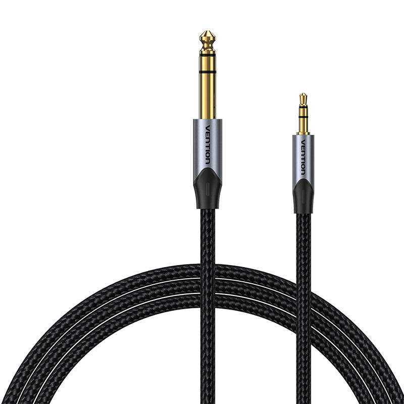 3.5mm Trs Male To 6.35mm Male Audio Cable 2m Vention Bauhh Gray