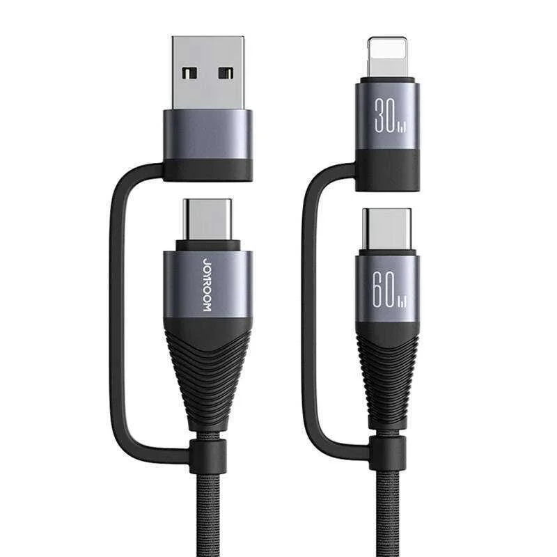 Cable Joyroom Sa37-2t2 4in1 2c 1l 1a, 60w, 1.2m Black