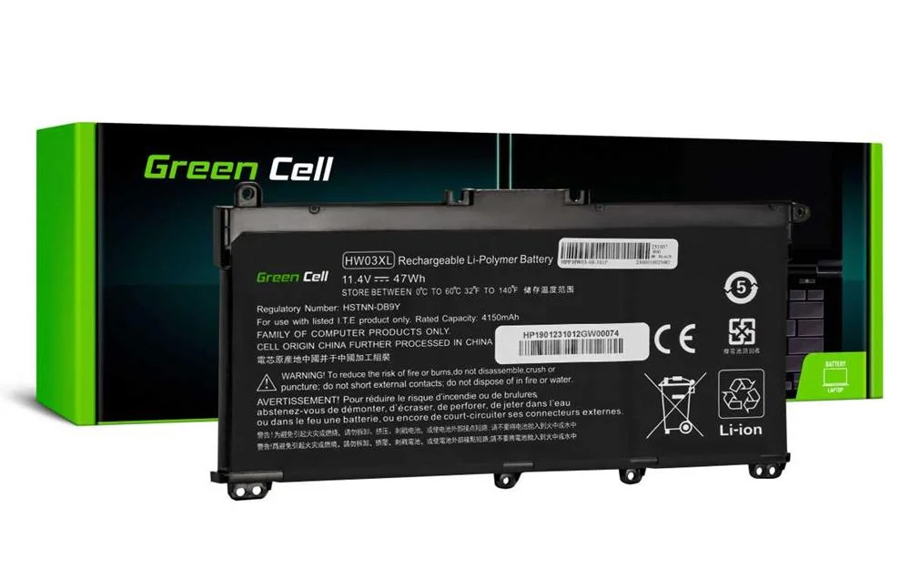 Green Cell Battery Hw03xl L97300-005 For Hp 250 G9 255 G8 255 G9 17-Cn 17-Cp Pavilion 15-Eg 15-Eg110