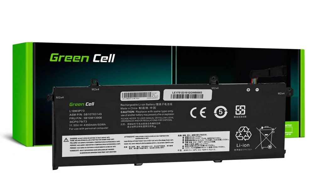 Green Cell L18c3p71 L18c3p72 L18l3p73 L18m3p73 L18m3p74 Battery For Lenovo Thinkpad T490 T495 P43s P