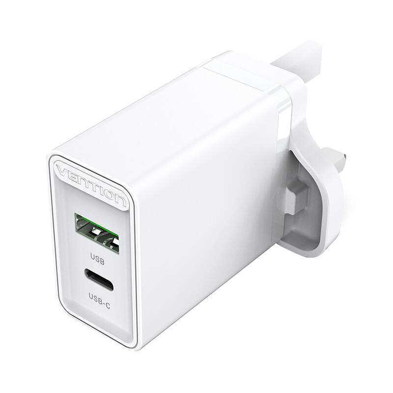 Carregador USB-A, USB-C Vention FBBW0-UK 18W/20W U