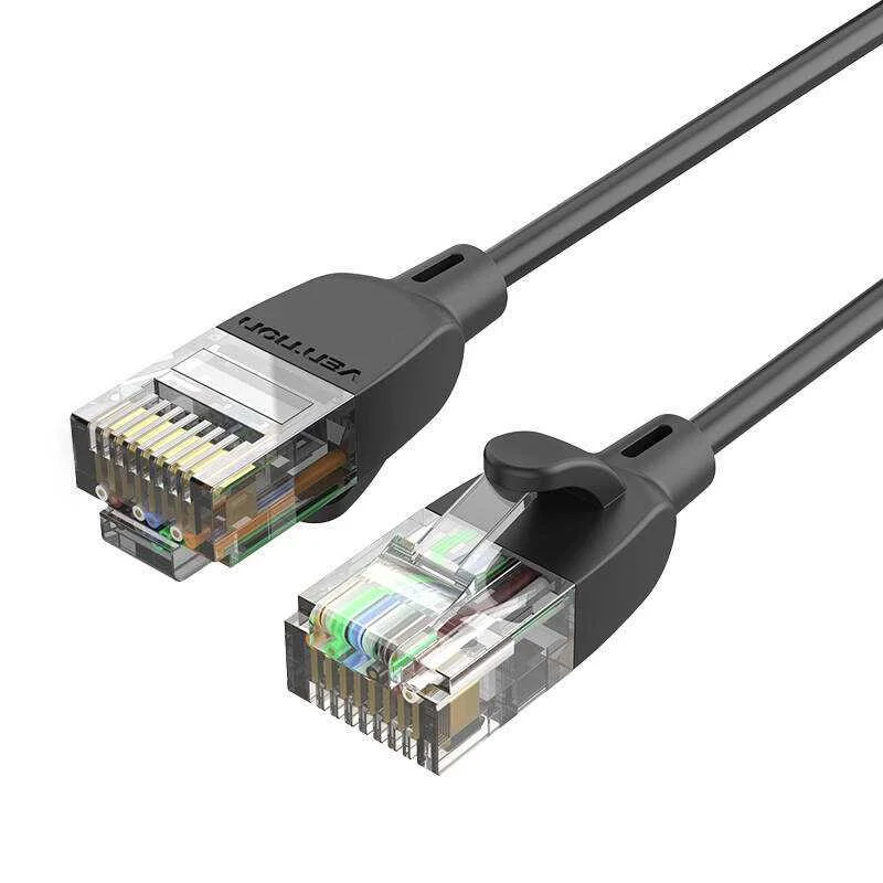Category 6a Network Cable Vention Ibibi 3m Black Slim Type