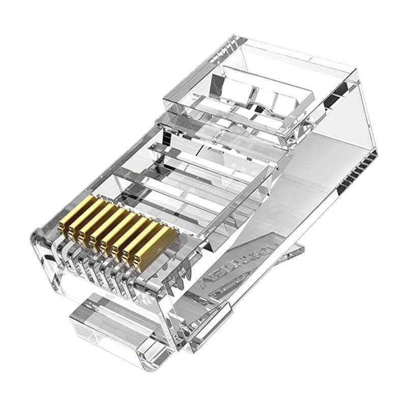 Modular Rj45 Cat.5e Utp Connector Vention Idbr0-10 Transparent Pack Of 10