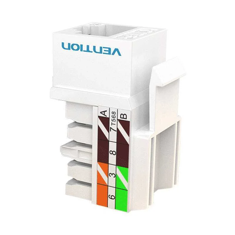 Cat.5e Utp 180-Degree Keystone Jack Vention Ipbw0 White