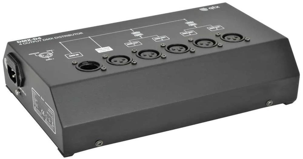 Dmx-D4 - 4 Way Dmx Booster/Distributor