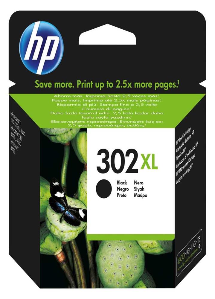 Hp Tinteiro Original 302xl Preto de Elevado Rendi.