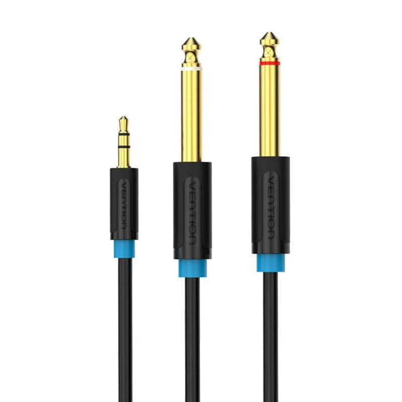 Vention Bacbj Male Trs 3.5mm To 2x Male 6.35mm Audio Cable 5m Black