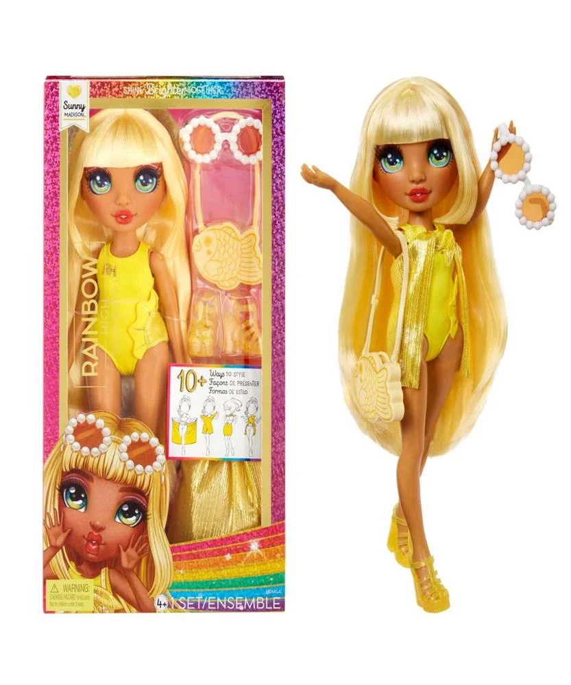 RAINBOW HIGH SWIM & STYLE FASHION DOLL- SUNNY (YE.