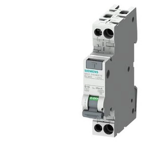 5sv1 B10a/ 30ma/Ac 1p+N Residual Current Circuit Breaker B 10a 30ma 1m Ac 6ka