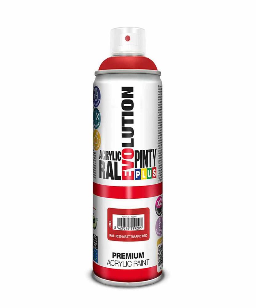 Tinta em spray Pintyplus Evolution RAL 3020 Traff.