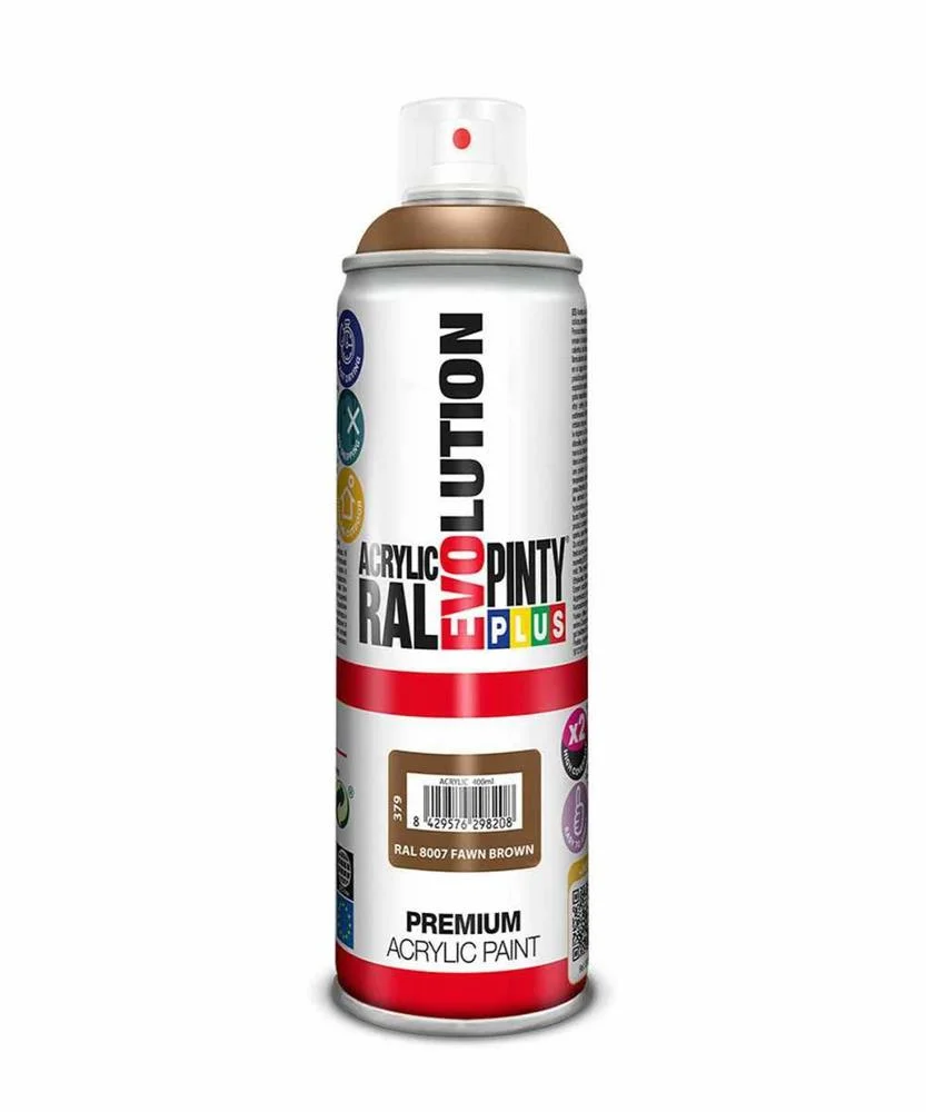 Tinta em Spray Pintyplus Evolution Ral 8007 Fawn Brown 400 Ml 