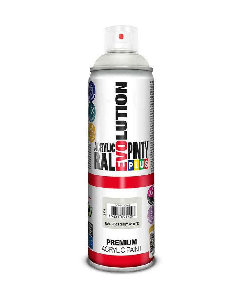 Tinta em spray Pintyplus Evolution RAL 9002 Branc.