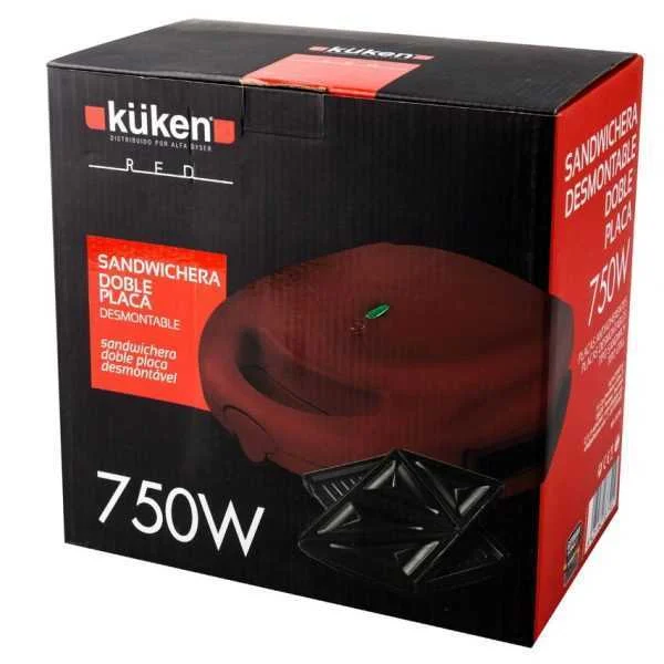 KÜKEN 33790 MÁQUINA PARA FAZER SANDUÍCHES 750 W V.