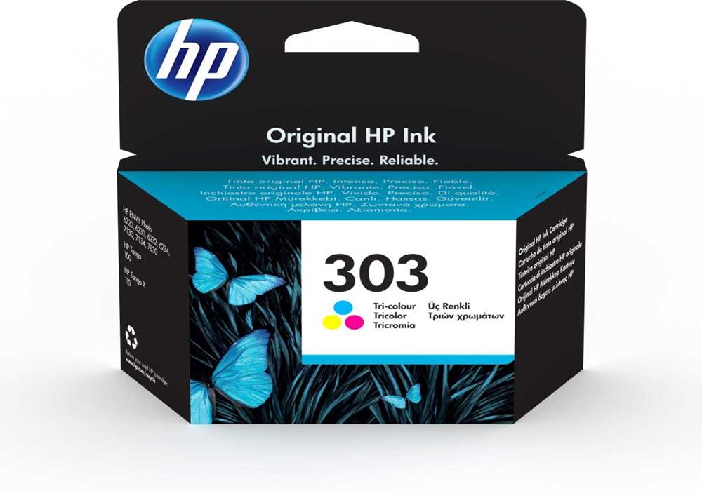 Tinteiro de Tinta Original Hp 303 Magenta Amarelo Ciano Tricolor Ciano/Magenta/Amarelo 